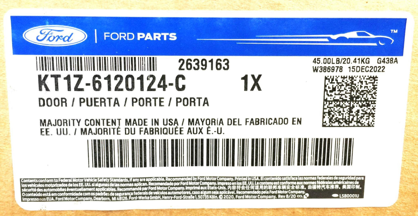 Ford Motor Company Door KT1Z-6120124-C NOS FREIGHT