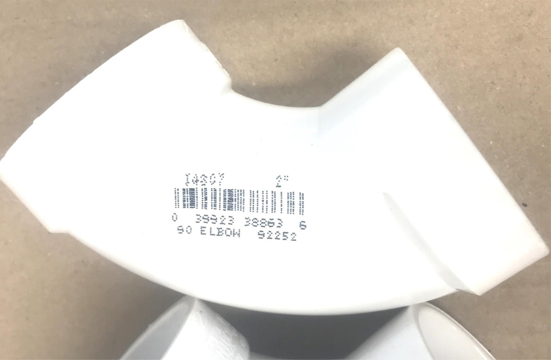 Nibco PVC-1 90 Degree Elbow 2" 92252 (I4807) [Lot of 3] NOS