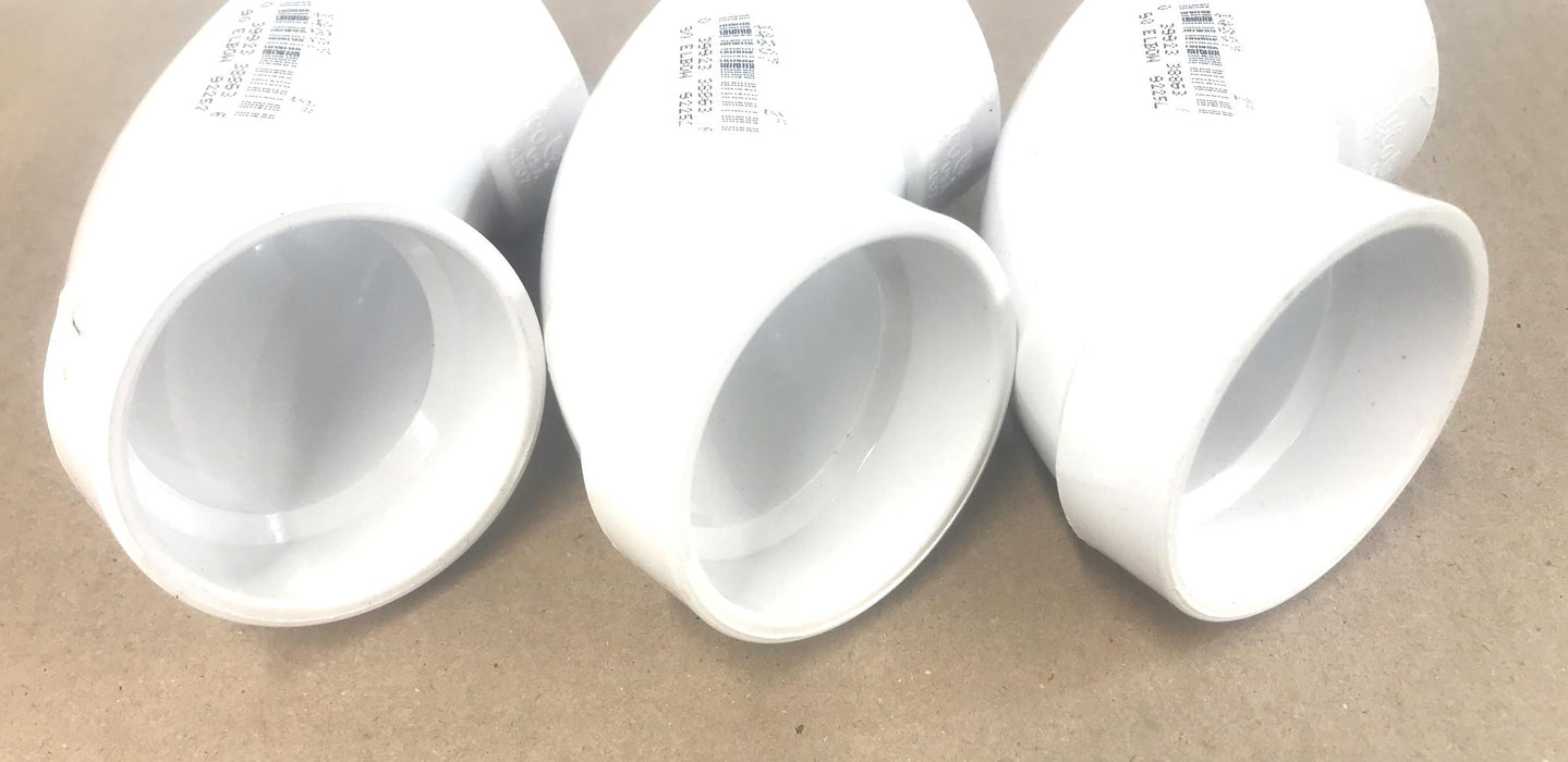 Nibco PVC-1 90 Degree Elbow 2" 92252 (I4807) [Lot of 3] NOS