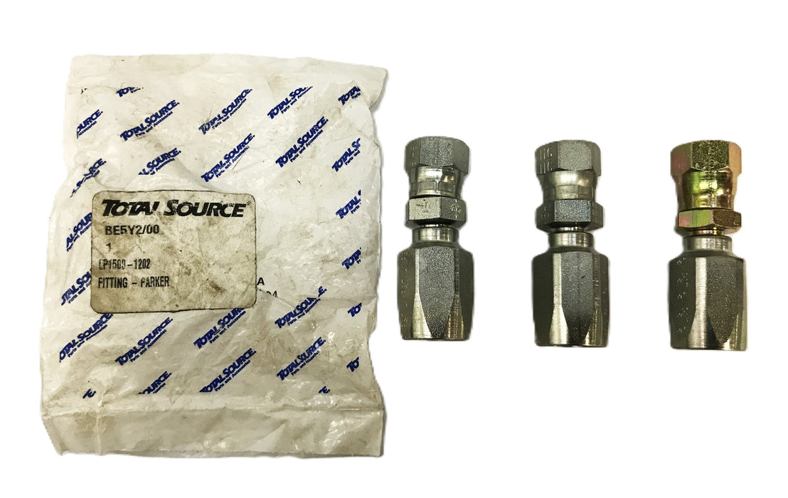 Total Source Forklift Hose Fitting LP1500-1202 [Lot of 3] NOS