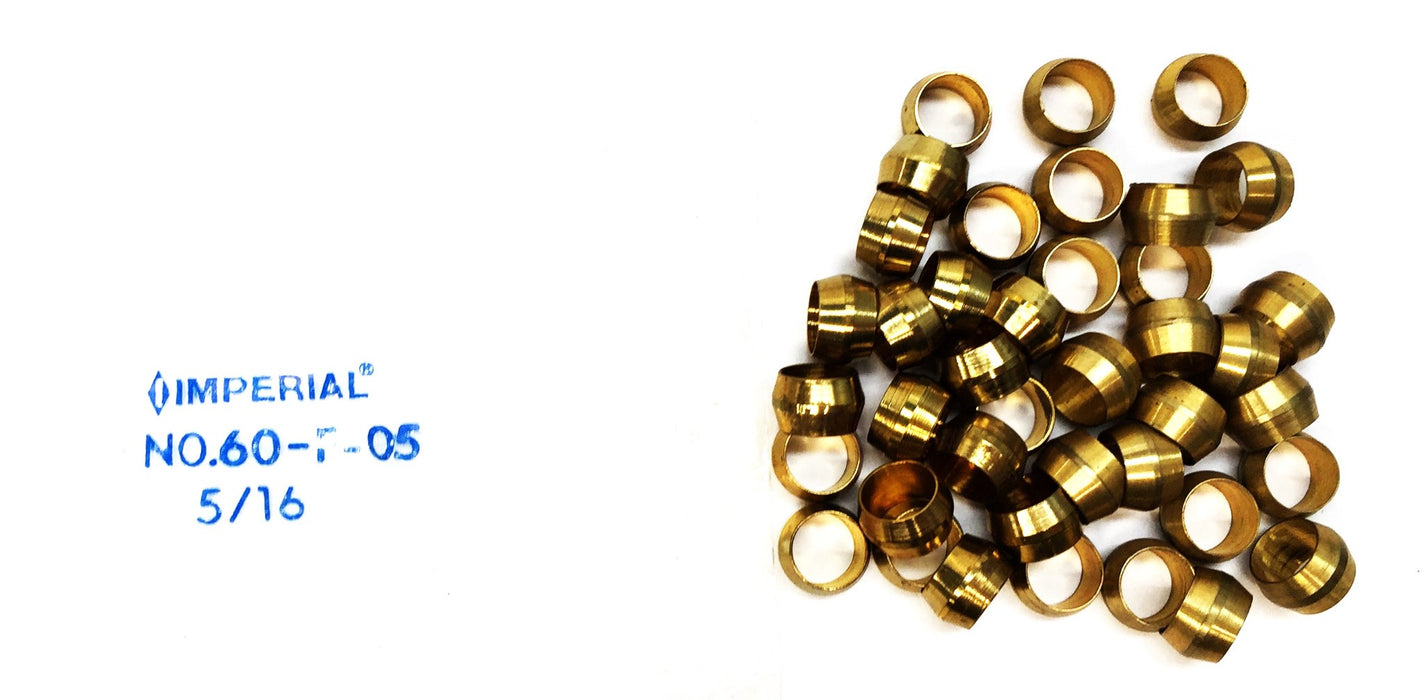 Imperial Brass Compression Fitting 60-F-05 5/16 [Lot of 40] NOS