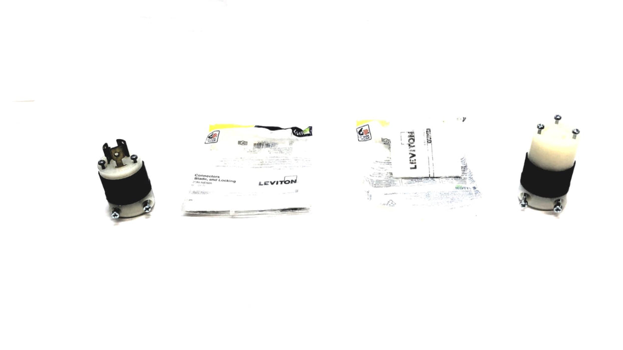 Leviton Grounding Lock Connector 061-4720-C/065-4729-C (2pcs) NOS