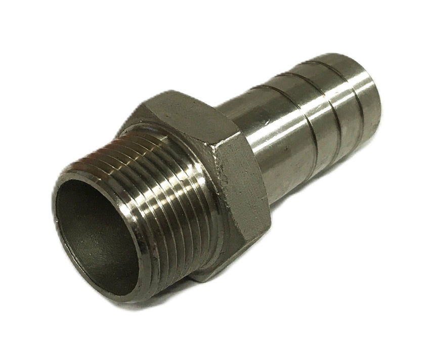 Unbranded 1 inch Male TC-316 Steel Barb Hose Fitting [Lot of 4] NOS