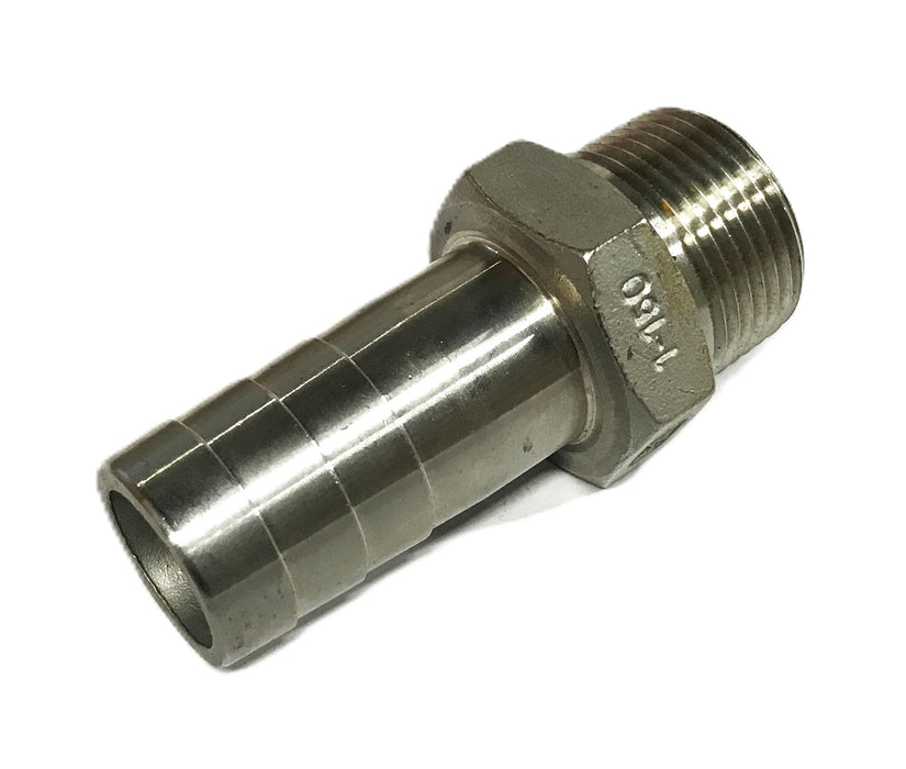 Unbranded 1 inch Male TC-316 Steel Barb Hose Fitting [Lot of 4] NOS