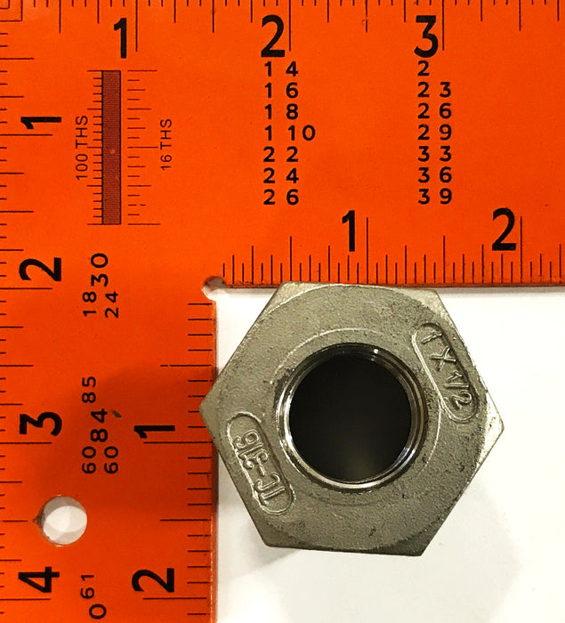 Unbranded 1 inch Male to 1/2 Female TC-316 Steel Adapter Fitting [Lot of 5] NOS