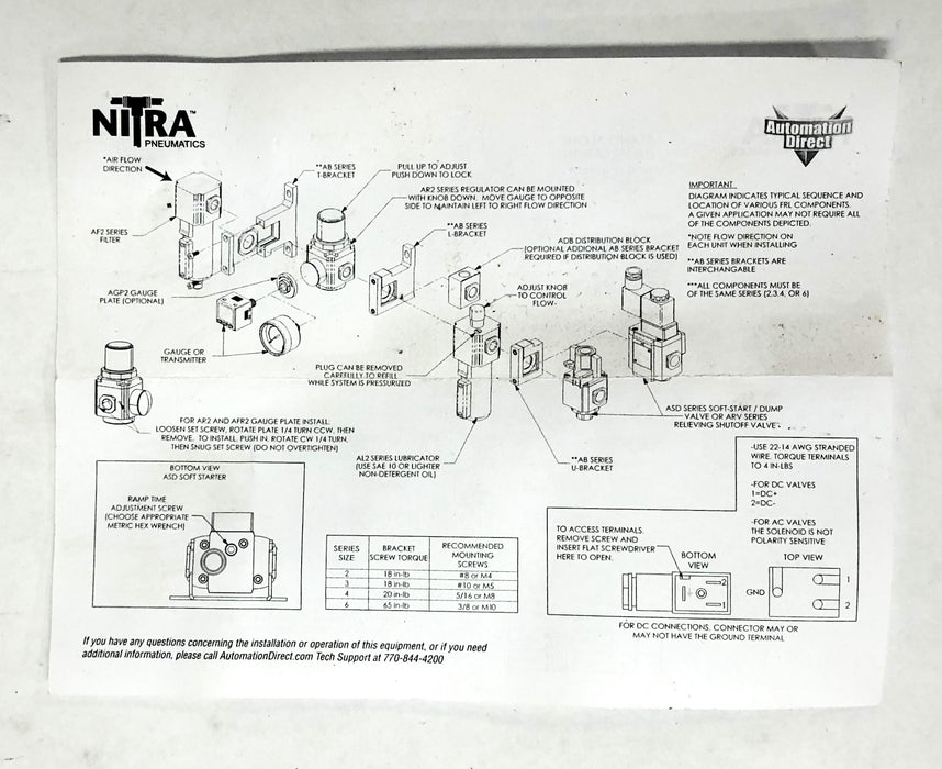 Automation Direct Nitra 300 Series 3/8NPT Polycarbonate Bowl Filter AF2-333 NOS