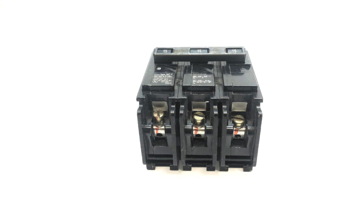 Murray 3 Pole 240 VAC 15 AMP Circuit Breaker MP315 USED