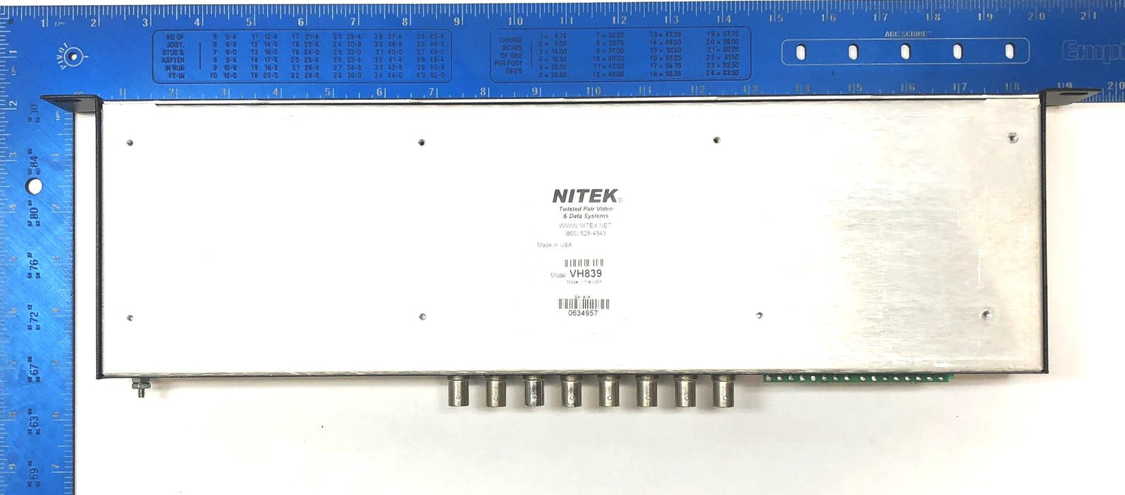 NITEK 8-Port Video Balun UTP Transceiver Hub (Untested) VH839 USED