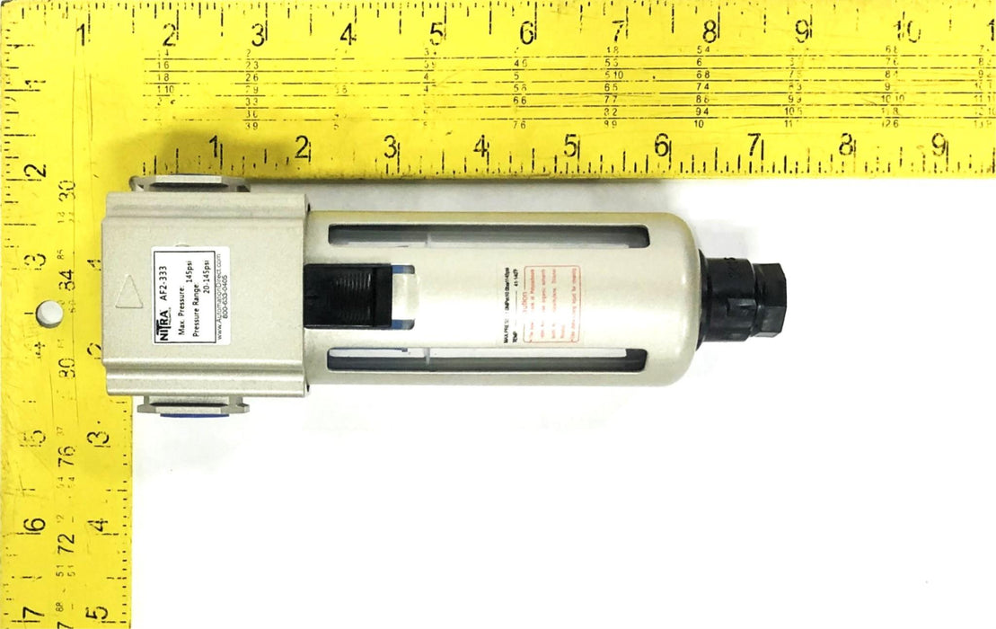 Automation Direct Nitra 300 Series 3/8NPT Polycarbonate Bowl Filter AF2-333 NOS