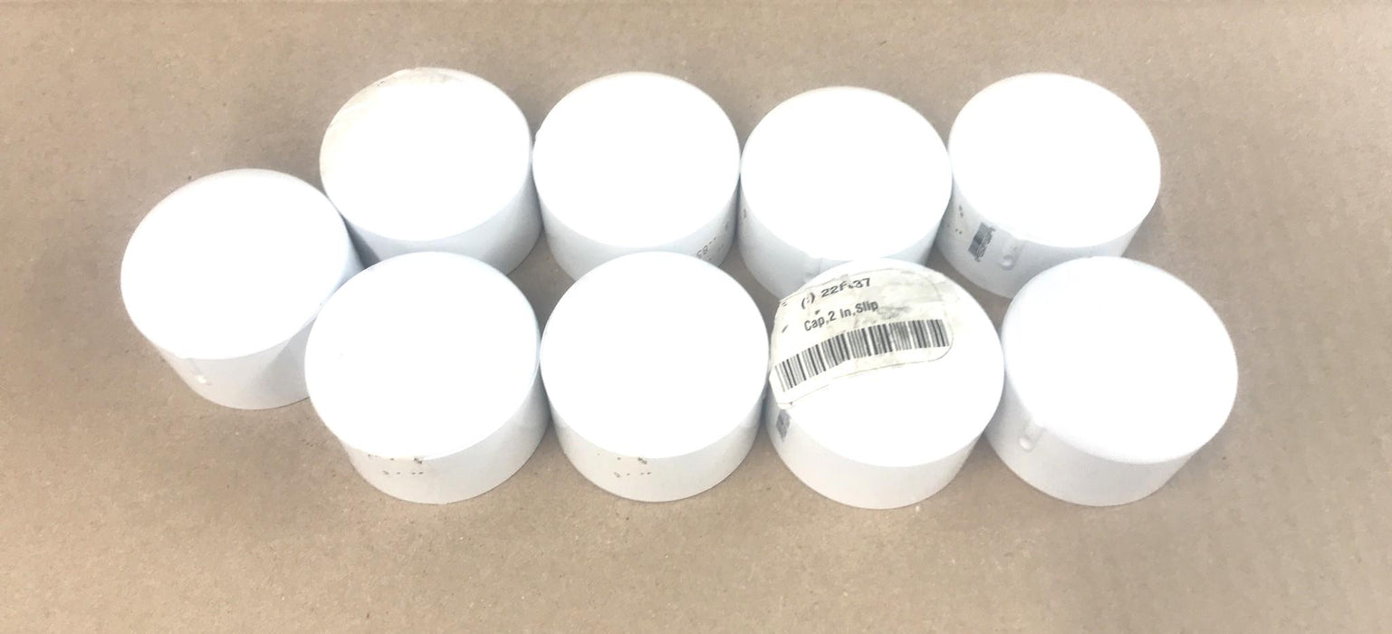 LASCO 2" Slip Cap SCH 40 PVC-1 D2466 NSFpw 22FJ37 [Lot of 9] NOS