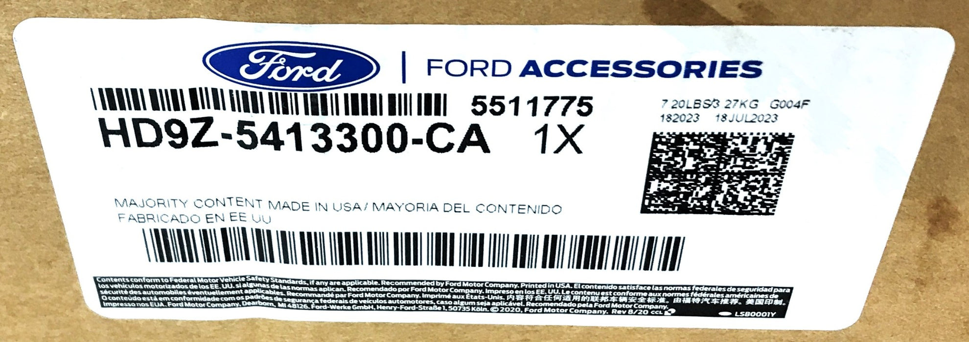 Ford Tray Style Floor Liner Mats HD9Z-5413300-CA NOS