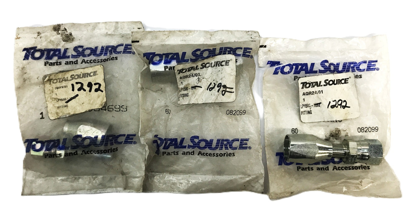 Total Source Forklift Hose Fitting LP1500-1292 [Lot of 3] NOS