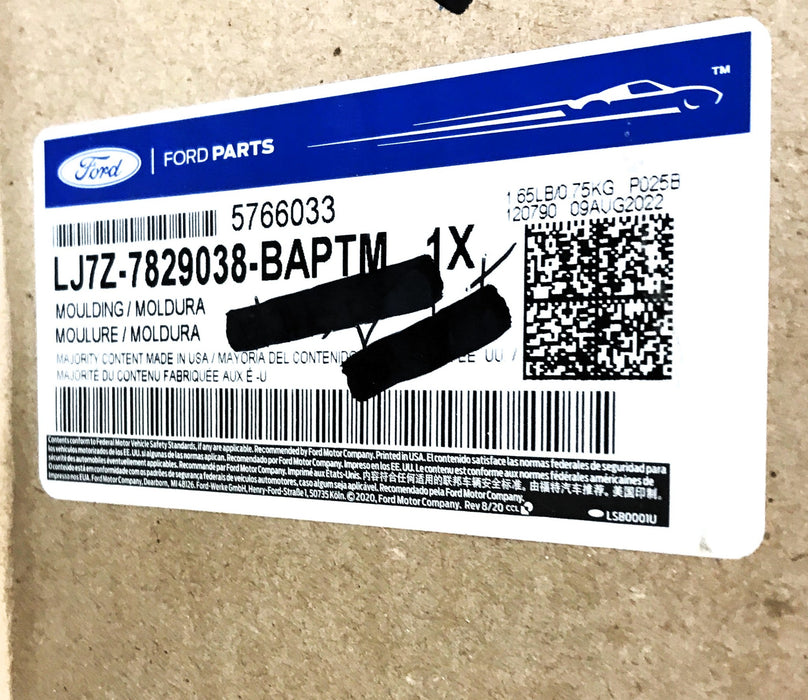 Ford Wheel Arch Molding LJ7Z-7829038-BAPTM (LJ7Z-16038-DAPTM) NOS
