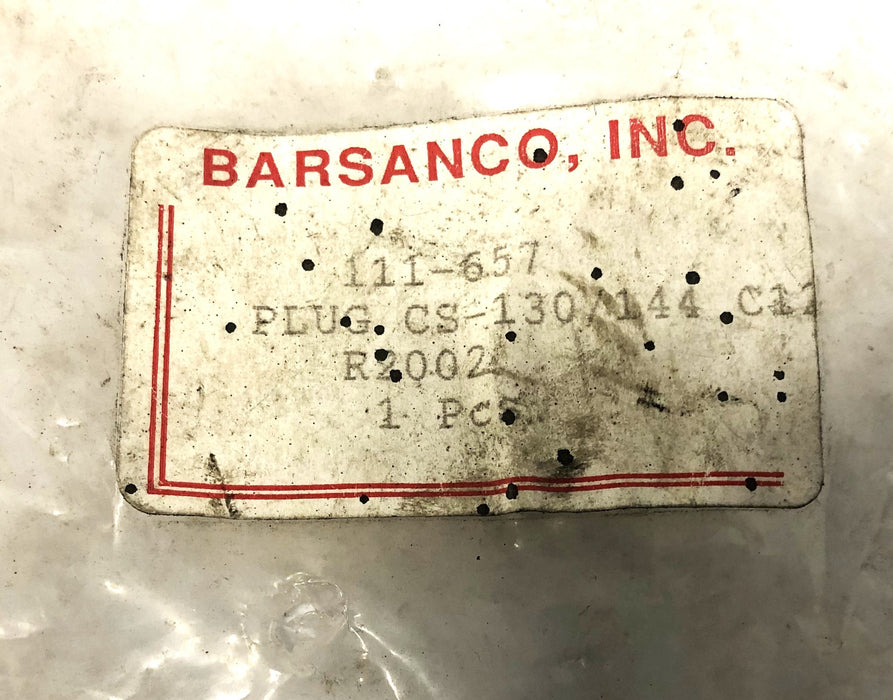 Barsanco Inc CS-130/144 C12 R2002 Plug 111-657 [Lot of 2] NOS