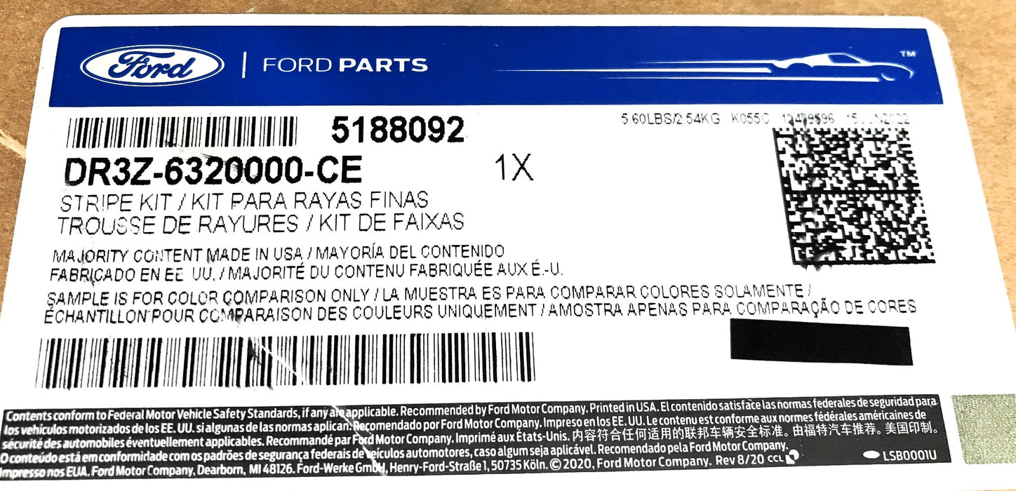 Ford Hood Decal Stripe Trim Sticker DR3Z-6320000-CE NOS