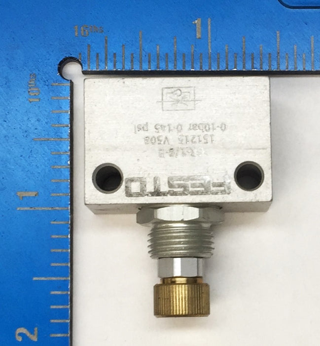 Festo One Way Adjustable Flow Control Valve GR-1/8-B 151215V508 NOS