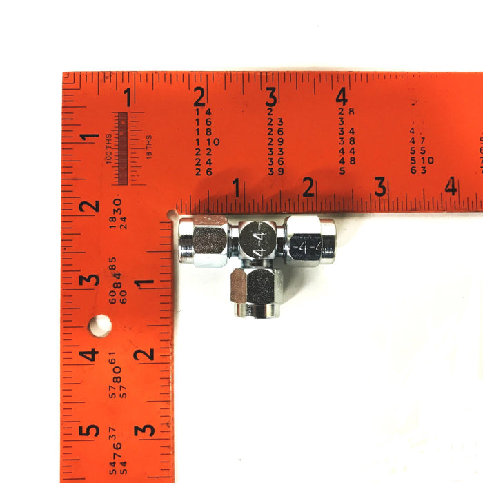 Lenz 1/4 inch Female Compression Tee Coupler [Lot of 3] NOS
