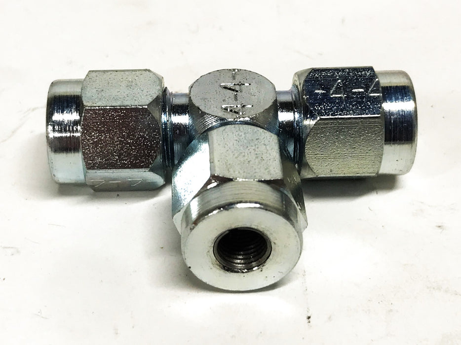 Lenz 1/4 inch Female Compression Tee Coupler [Lot of 2] NOS