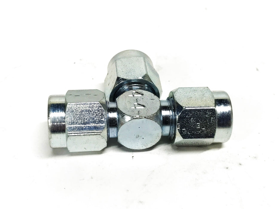 Lenz 1/4 inch Female Compression Tee Coupler [Lot of 3] NOS