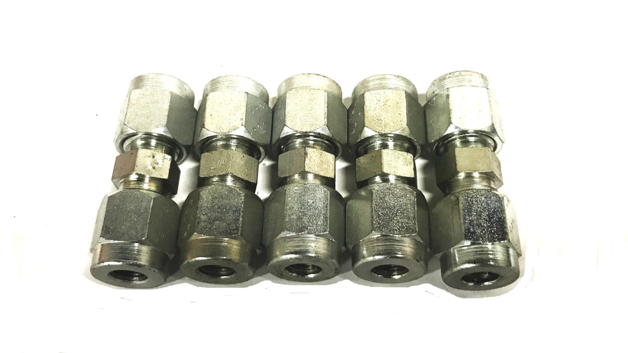 Lenz 1/4 inch Tube Compression Union Coupler [Lot of 5] NOS