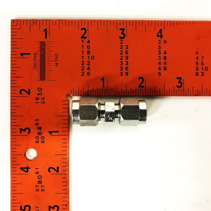 Lenz 1/4 inch Tube Compression Union Coupler [Lot of 5] NOS