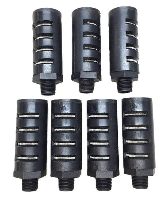 SQF 5/8" NPT Black Plastic Pneumatic Silencer Muffler [Lot of 7] NOS