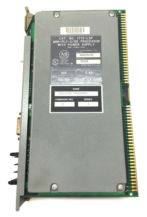 AB Mini-PLC-2/05 Processor w/Pwr Supply 1772-LSP (966200) Firm Rev.E/Ser.A USED