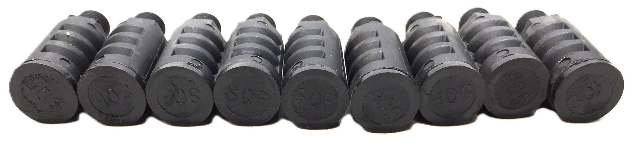 SQF 1/2" Black Plastic Pneumatic Muffler Silencer [Lot of 9] NOS