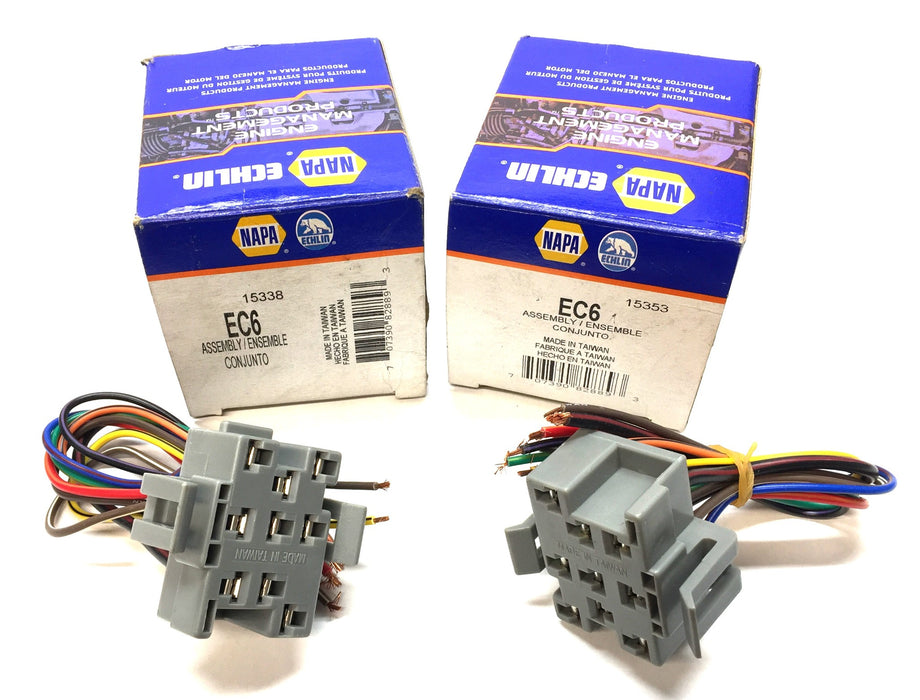 NAPA Echlin Instrument Panel Dimmer Switch Connector EC6 [Lot of 2] NOS