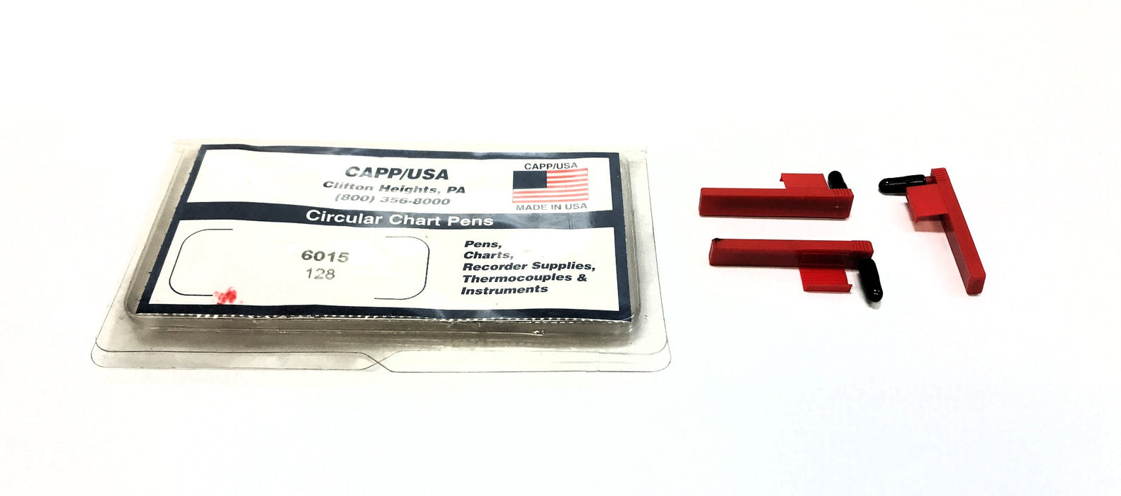 CAPP/USA (pack of 3) Circular Chart Pen 6015 (128) NOS