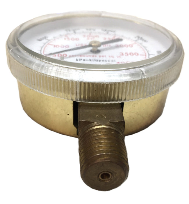 Harris 0-4000psi Pressure Gauge 1/2" Thread Bottom Mount SA-479 (BU-2581-AQ) NOS
