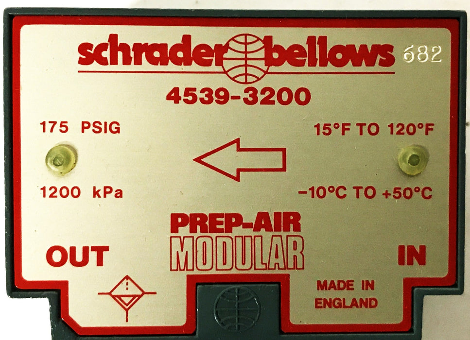 Schrader Bellows 175 PSI Module Filter 4539-3200 NOS