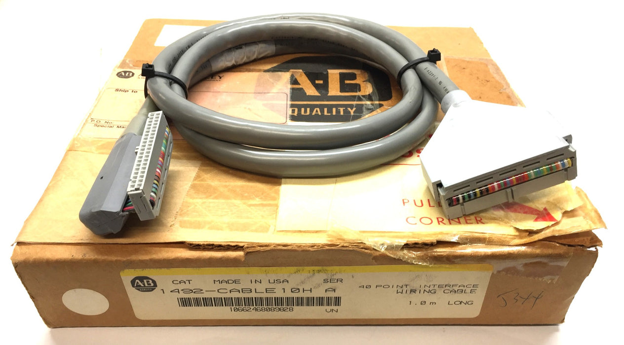 Allen-Bradley 40-Point 1.0m Long Interface Wiring Cable 1492-Cable 10H Ser.A NOS