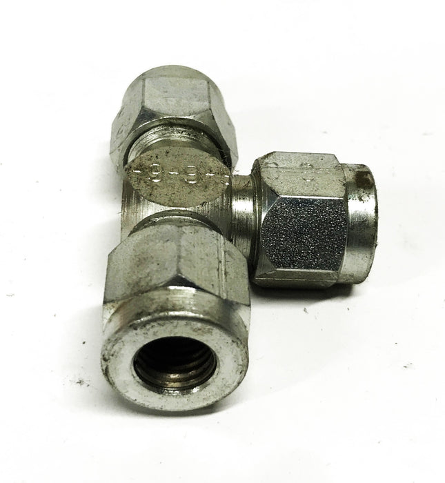 Lenz 3/8 inch 3-Way Compression Tee Fitting [Lot of 3] NOS
