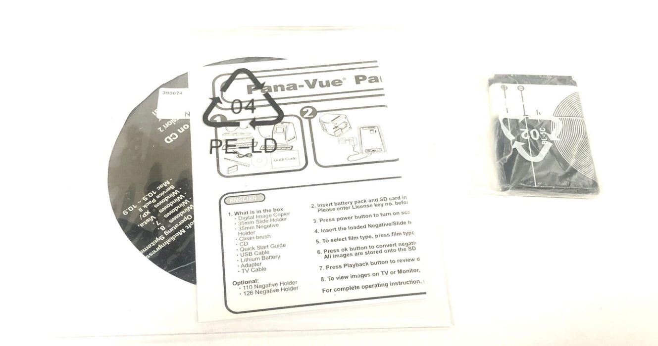Pana-Vue Pana-Scan Portable Stand Alone Slide And Film Scanner APA125 NOS