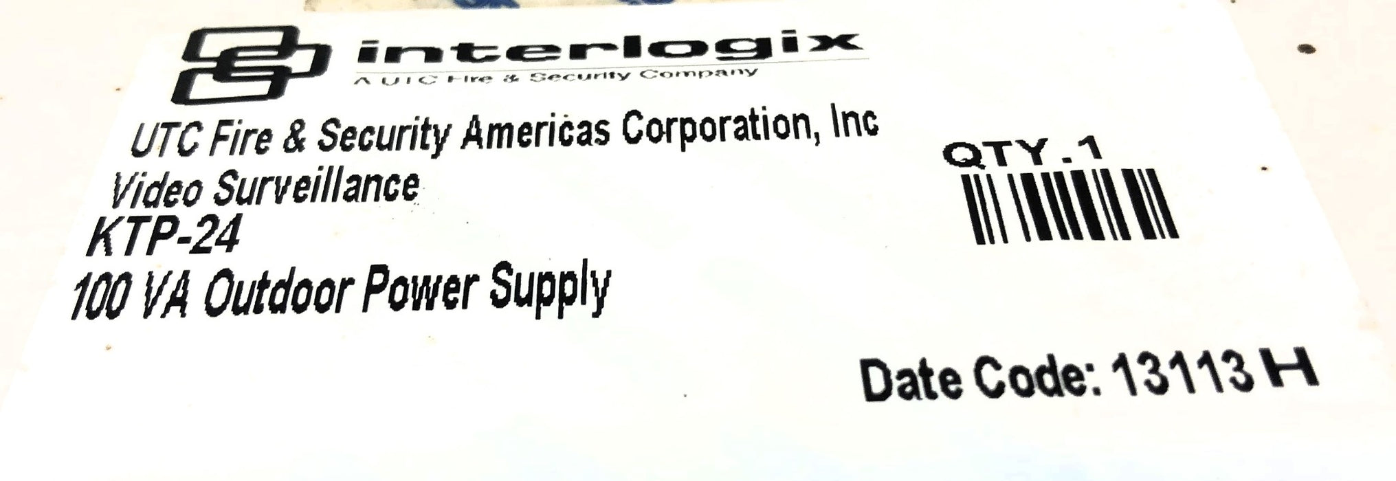 Interlogix 100 VA Outdoor Power Supply KTP-24 NOS