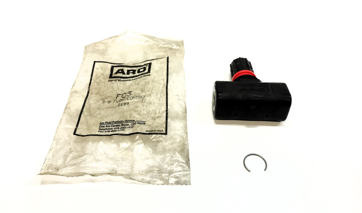 ARO 3/8 Adjustable Flow Control Valve W/ Retaining Clip FO3 (0199) NOS