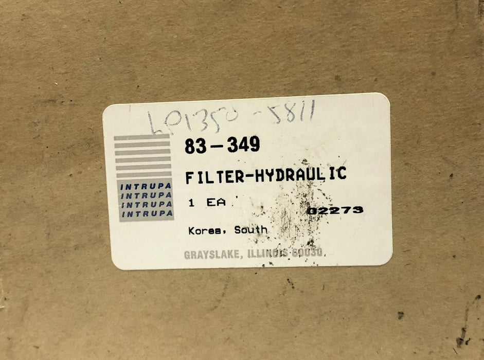 Intrupa Hydraulic Filter 83-349 NOS