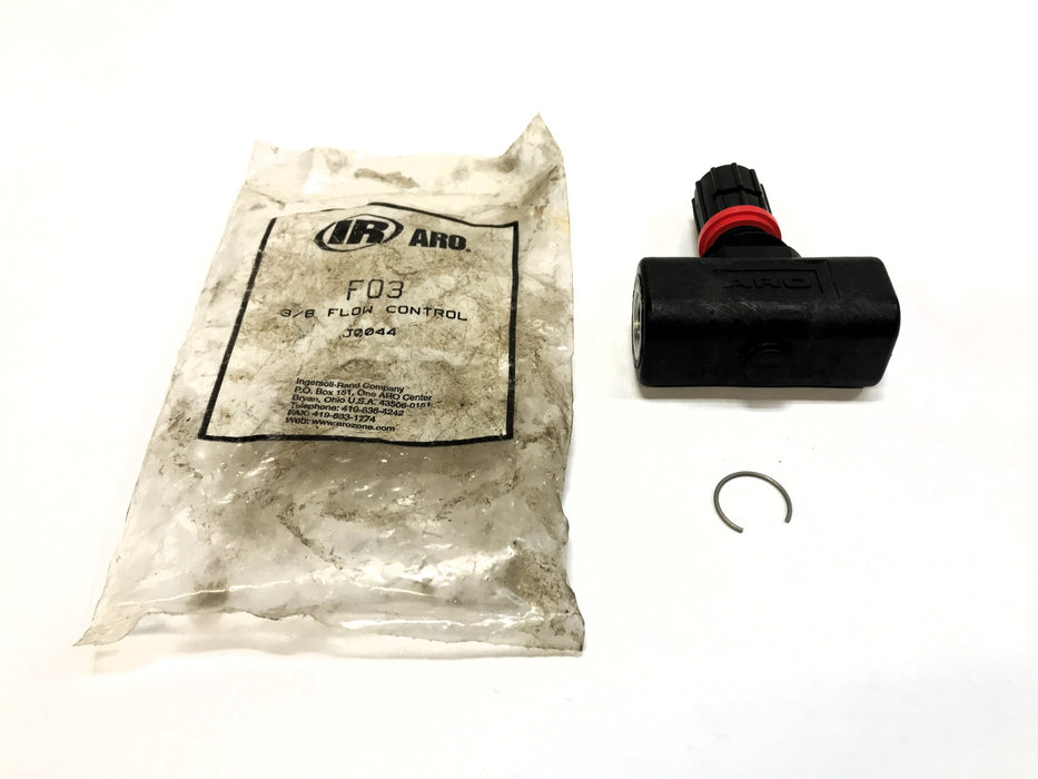 ARO 3/8 Adjustable Flow Control Valve W/ Retaining Clip FO3 (J0044) NOS