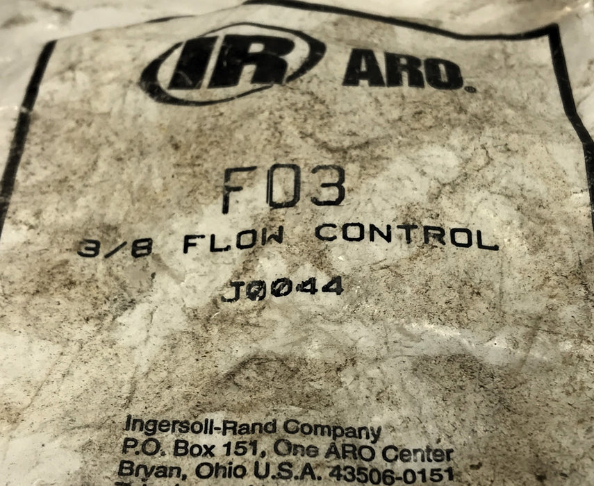 ARO 3/8 Adjustable Flow Control Valve W/ Retaining Clip FO3 (J0044) NOS