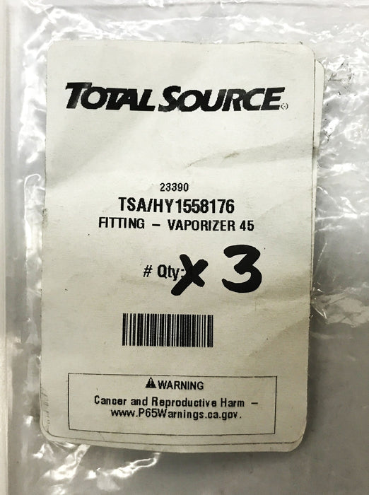 Total Source Hyster 45-degree Vaporizer Fitting HY1558176 [Lot of 3] NOS