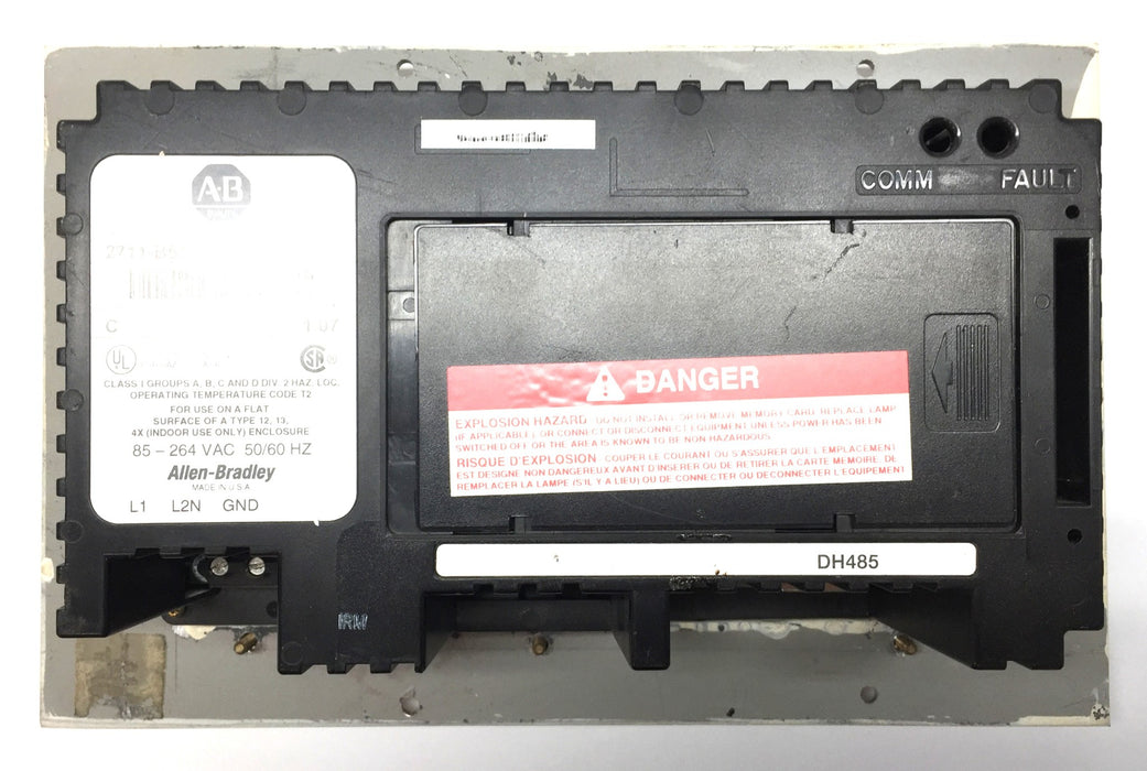 Allen-Bradley PanelView 550 w/Mounting Plate 2711-B5A2 Ser.C/Firm Rev.1.07 USED