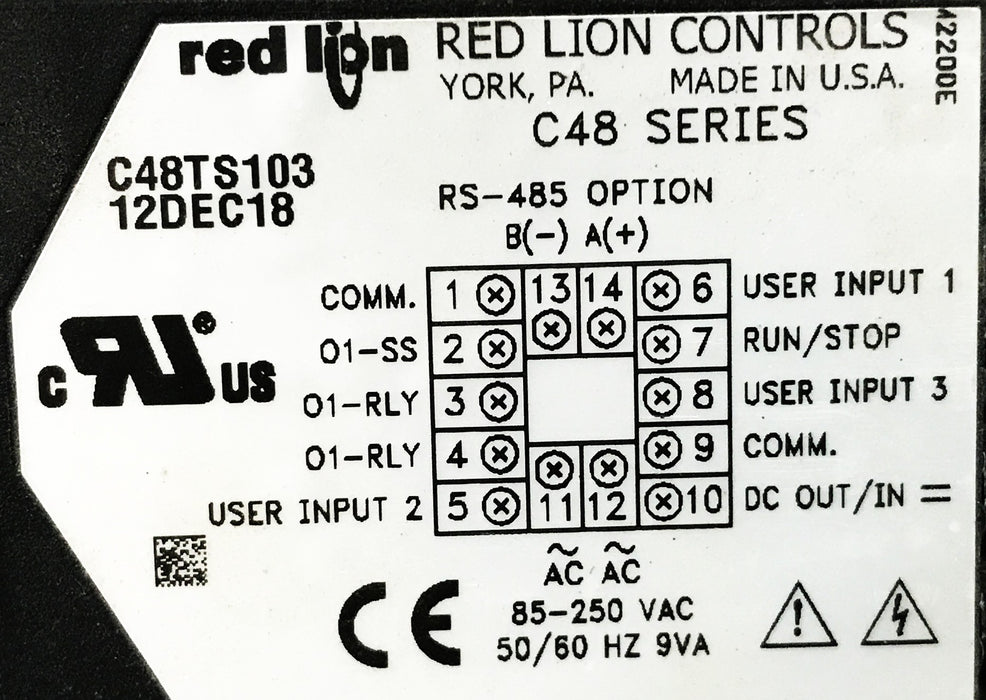 Red Lion Controls Single Preset Timer Case (Case Only) C48TS103 [Lot of 2] NOS
