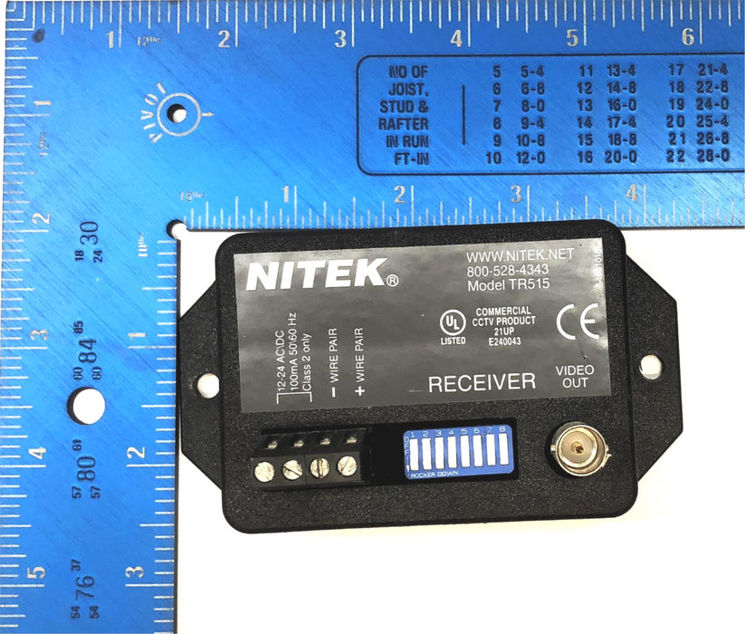 Nitek 12-24 AC/DC 100mA 50/60 Hz Video Link Receiver (No Power Cord) TR515 USED