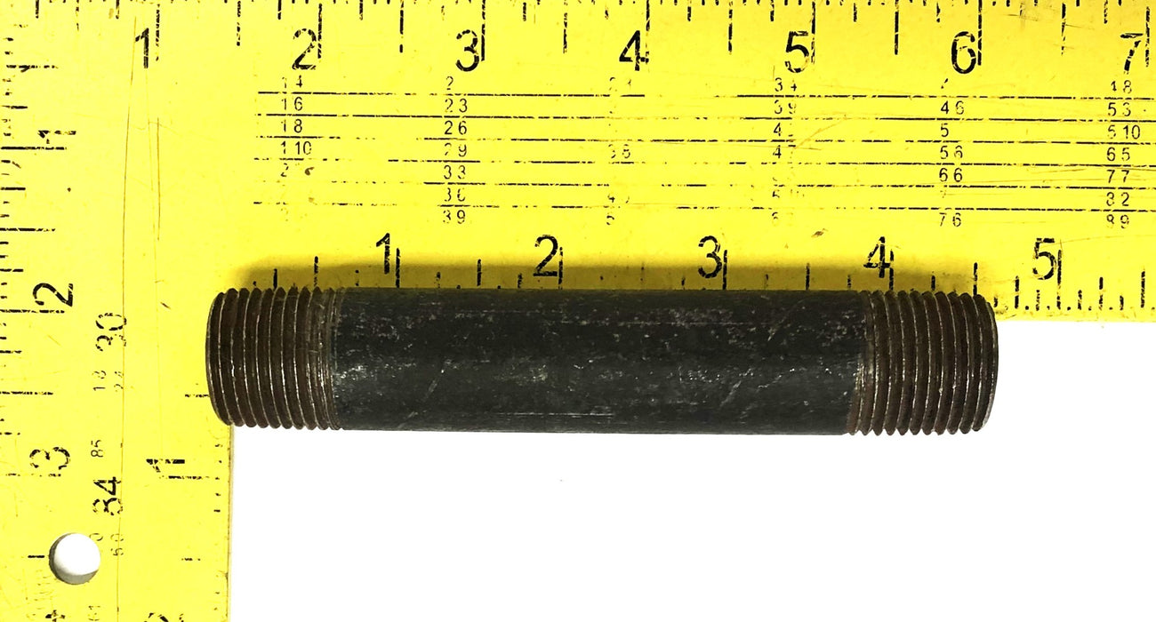 Unbranded 3/4 Inch 14TPI Black Steel Pipe Nipple 4-1/2 Inch [Lot of 5] NOS