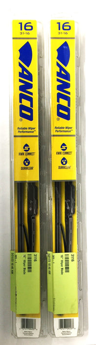 ANCO 16" Windshield Wiper Blade Assembly 31-16 [Lot of 2] NOS