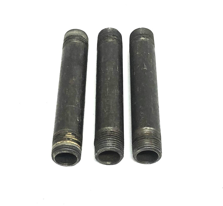 Unbranded 3/4 Inch 14TPI Black Steel Welded Pipe Nipple 5 Inch [Lot of 3] NOS