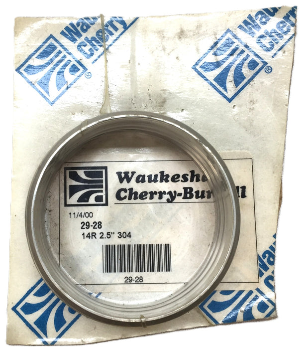 Waukesha 304SS Bevel Seat Plain, Recessless 2.5" Diameter 29-28 14R Ferrule NOS