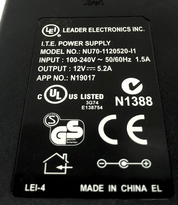 Leader Electronics PSU Adapter (No Power Cord) NU70-1120520-I1 [Lot of 2] USED