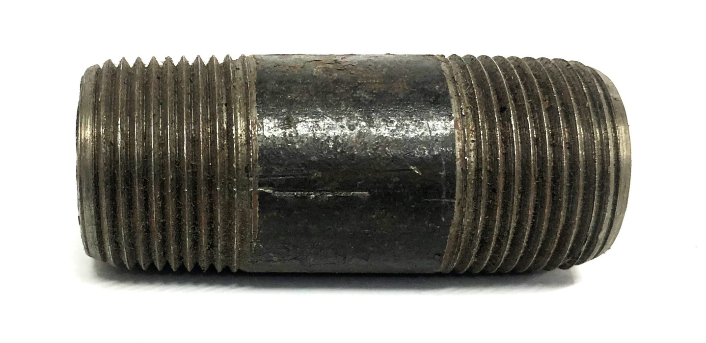 Unbranded 3/4 Inch 14TPI Black Steel Pipe Nipple 2-1/2 Inch [Lot of 6] NOS